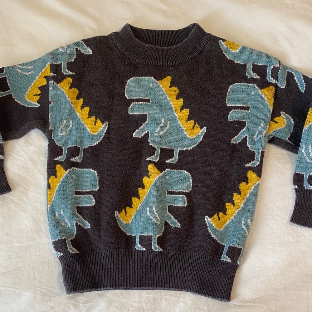 Kids Dino Knit Sweater